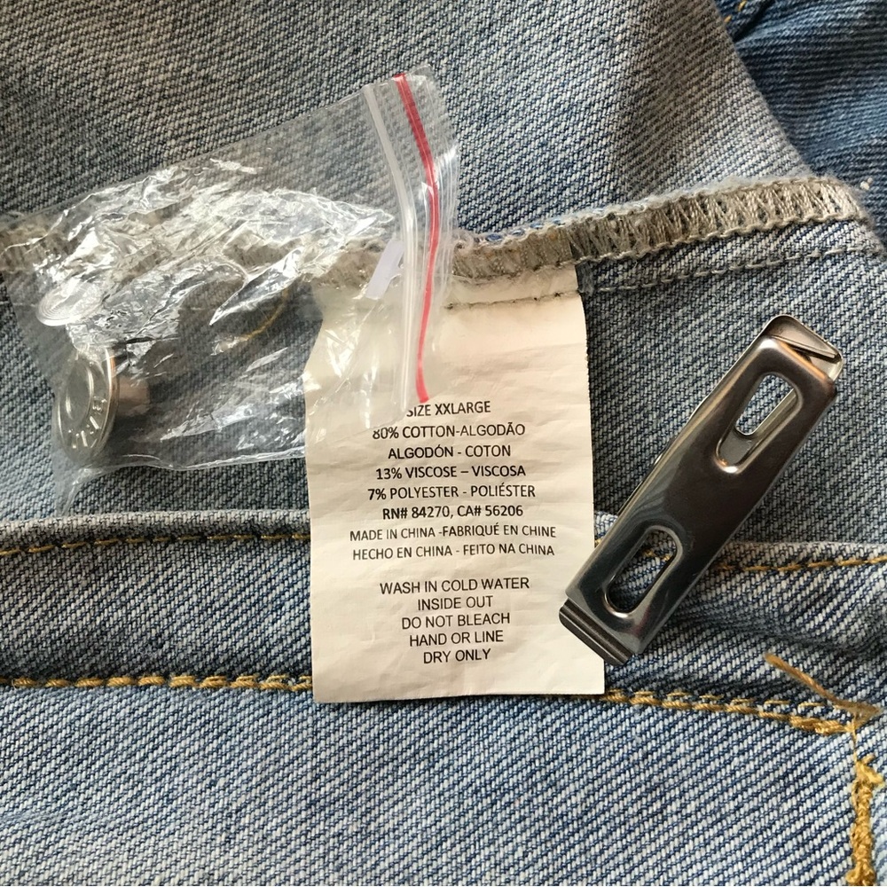 BRIDE Women’s XXL David's Bridal Embroidered Classic Blue Denim Jean Jacket EUC - Picture 16 of 16